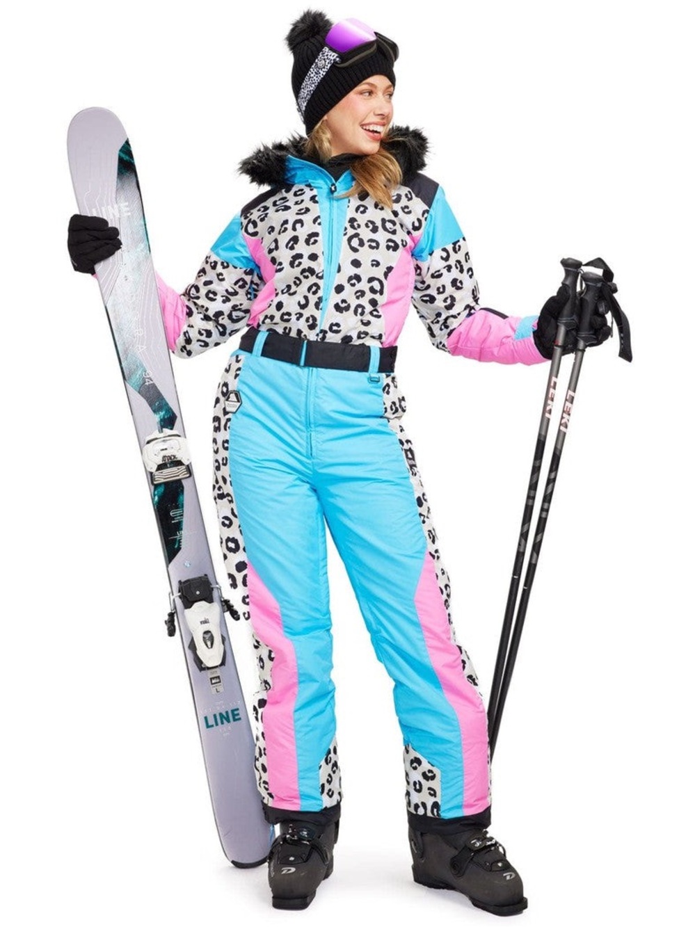 Stylish Tipsy Elves Women's Snow Leopard Snow Suit XS